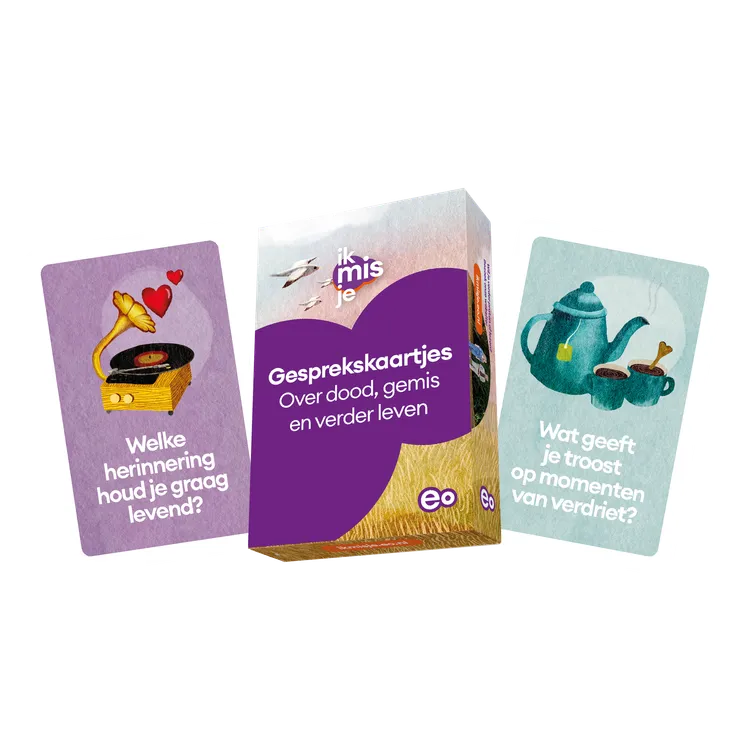 Vraag gratis gesprekskaartjes aan over rouw