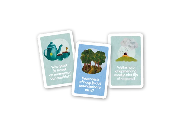 Vraag gratis gesprekskaartjes aan over rouw