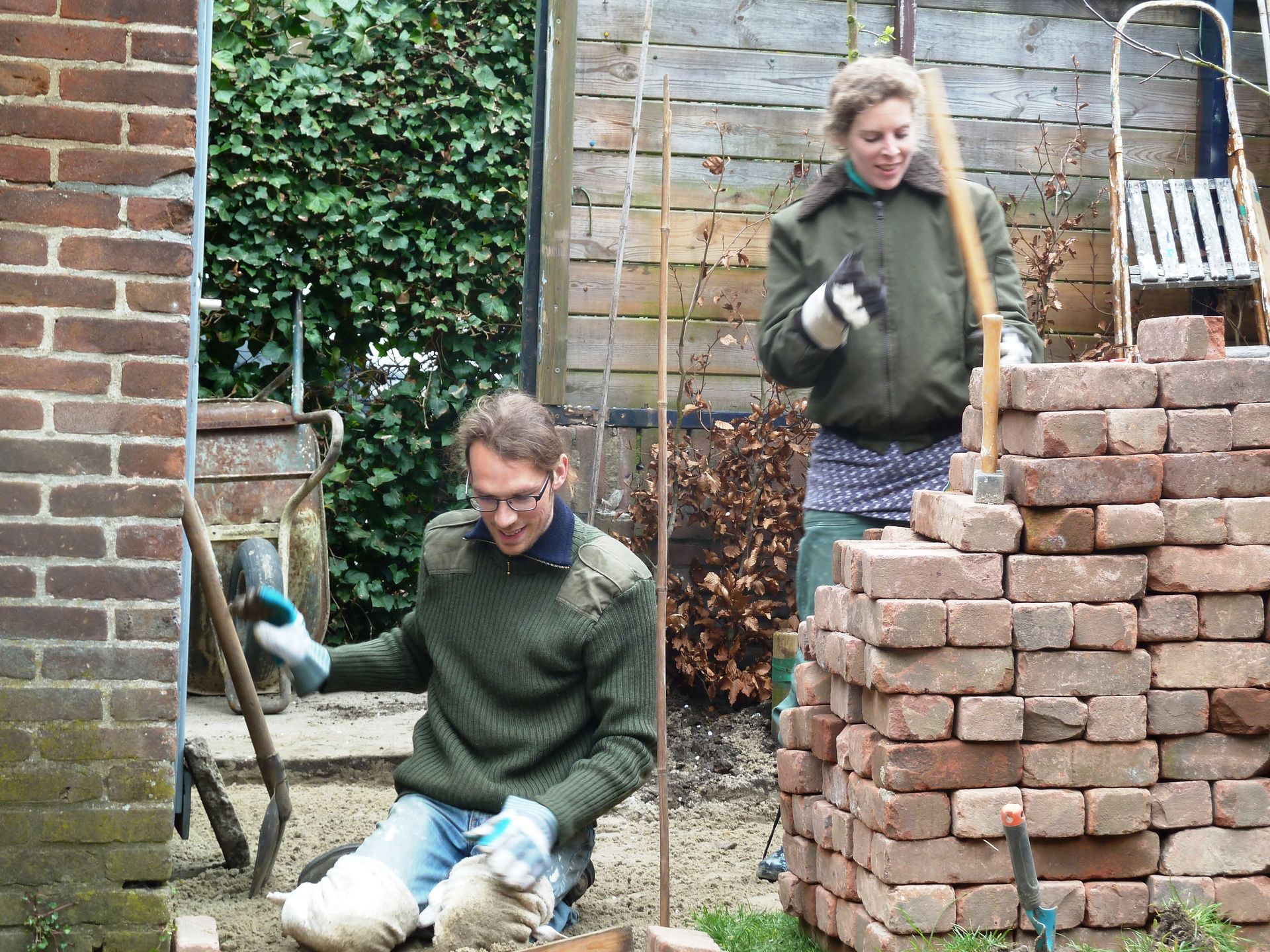 Kees en Susanne aan het bouwen ik mis je