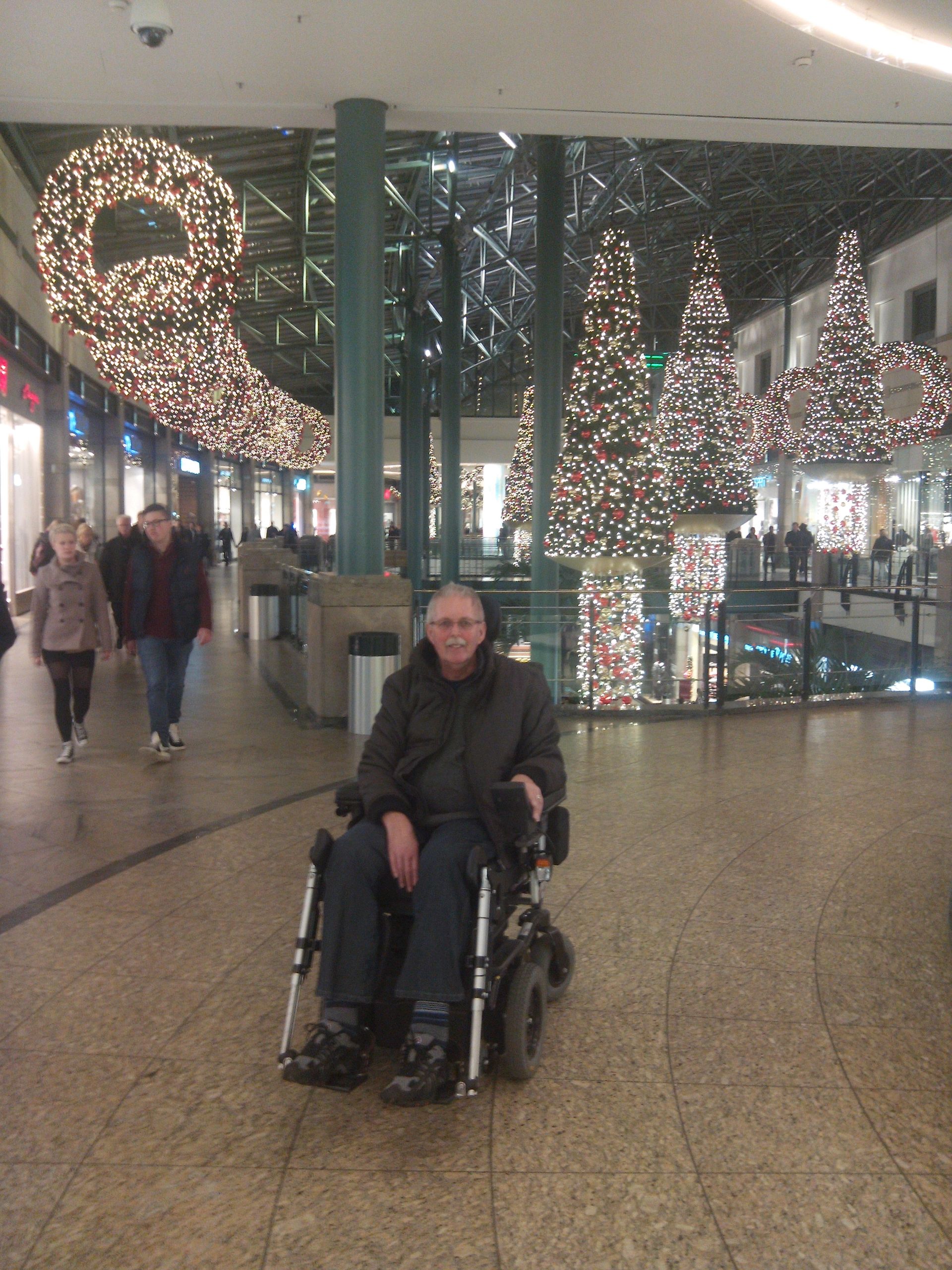 Een van Hermans wensen was een bezoek aan de kerstmarkt in Oberhausen