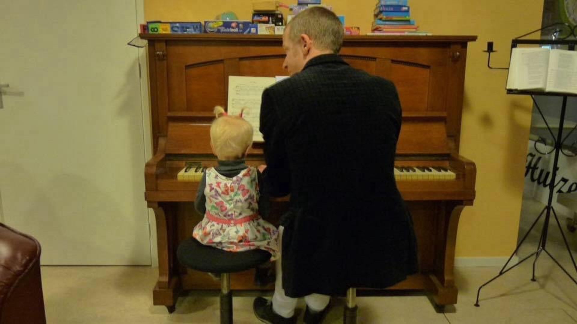Lotte speelde graag piano met haar vader
